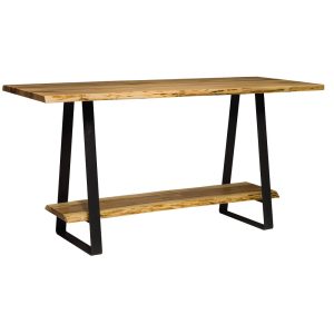 Pine Grove Stirrup Live Edge Bar Table
