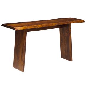 Burr Oak Live Edge Sofa Table